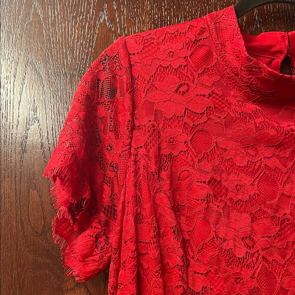 Torrid Mini Lace High Neck Skater Dress - Picture 3 of 16